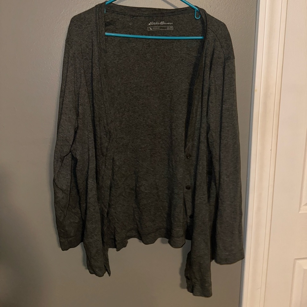 Gray cardigan